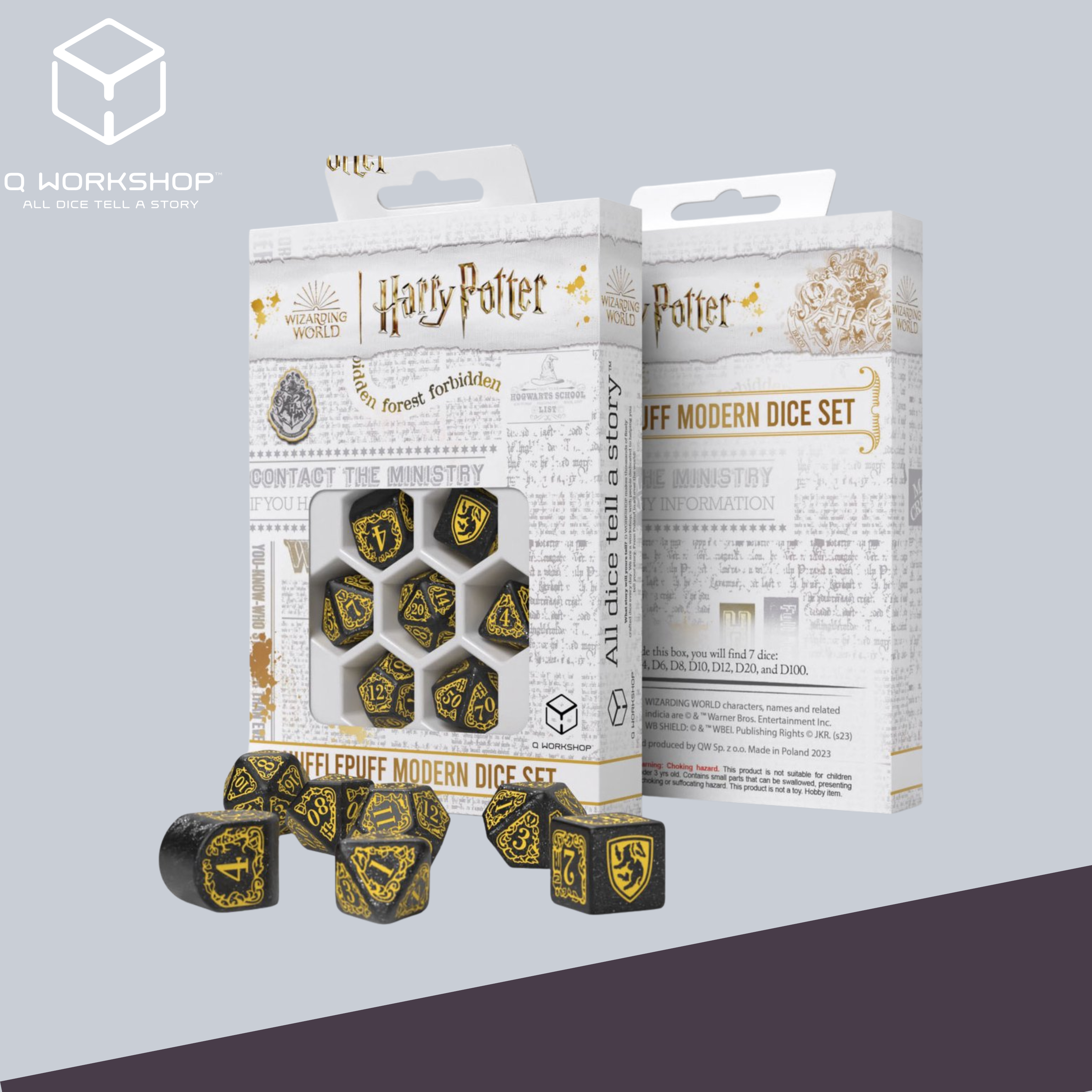 harry-potter-hufflepuff-modern-diceset-black-7-stuks