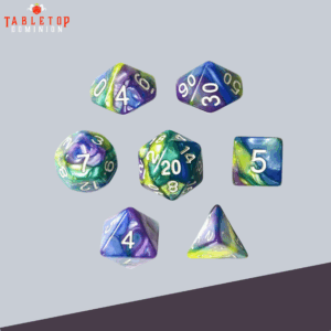 Lemonberry Swirl | AcrylicDice | 7 Piece Set