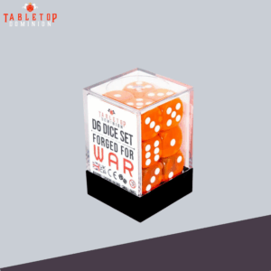 16mm D6 | TransparentOrange | Round Edge | 12Pack