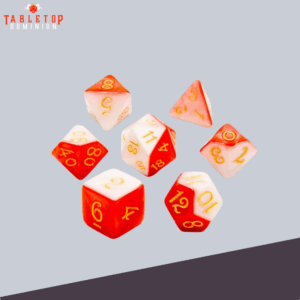 Scarlet Frost | Acryl Dobbelstenen | 7-delige Set