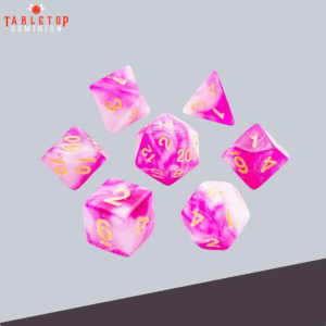 Mallow Sparkle | AcrylicDice | 7 Piece Set