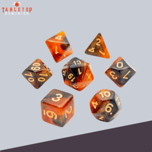Gouden Drop | Acryl Dobbelstenen | 7-delige Set