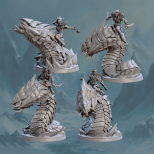 Frost Alfar of Skutagaard - Frostworm Cavalry