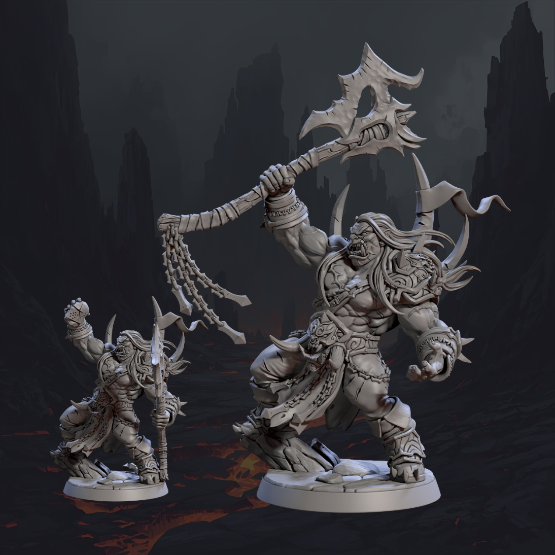 Blackcrag Orcs - Throgar the Chainbreaker King