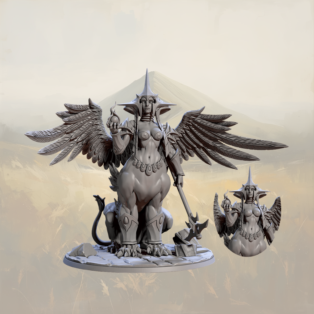 Solarmane Rakshakin - Ankhara • The Divine Alabaster Sphinx